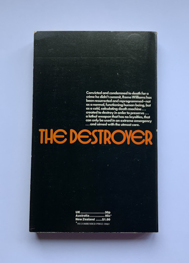 THE DESTROYER CREATED THE DESTROYER British Pulp fiction 1973